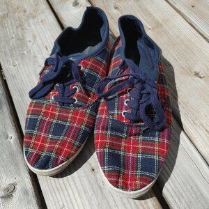MY STYLE Plaid Tennis Shoes Sneakers Size 10 Dark Academia Preppy